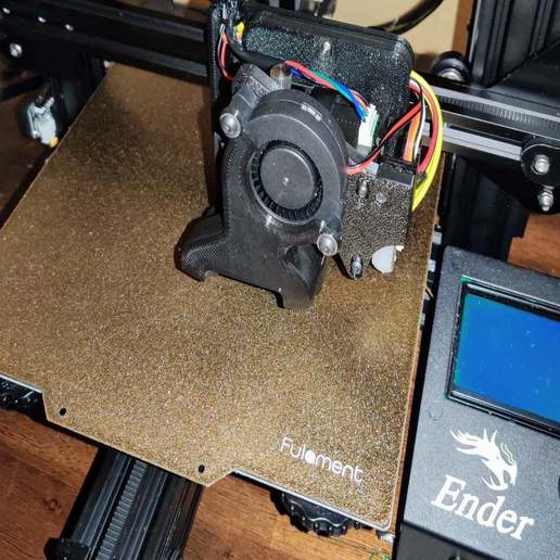 ender 3 hemera mount 5015 fan bltouch & marlin config tool 3d printer extruders 3D print model - Mito3D