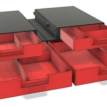 ender 3 pro double côté tiroir outil tiroirs ender3pro 3d imprimante accessoires 3d print model - Mito3D
