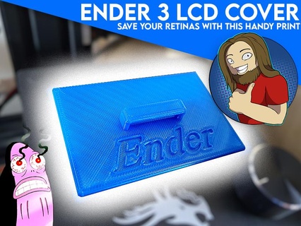 ender 3 screen cover dimmer lcd upgrade 3d printer accessories 3d print model - Mito3D