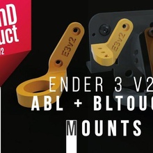 ender 3 v2 abl + bltouch monta miniond doble conducto herramienta 3d impresora accesorios 3d print model - Mito3D