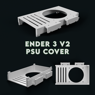 ender 3 v2 psu cover vent Various #ender3v2 #ender3 #psu #fan #psucover #pla #cablemanagment #vent #noise #upgrade #fix #nosupport 3d print model - Mito3D