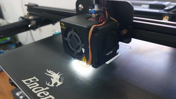 ender 5 lcd back cover 3d print model - Mito3D