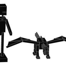 Enderman Ender Drachen Minecraft 3d print model - Mito3D
