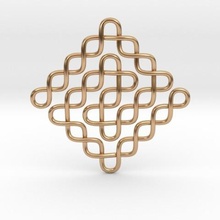 endless knot pendant jewelry infinite 3d print model - Mito3D