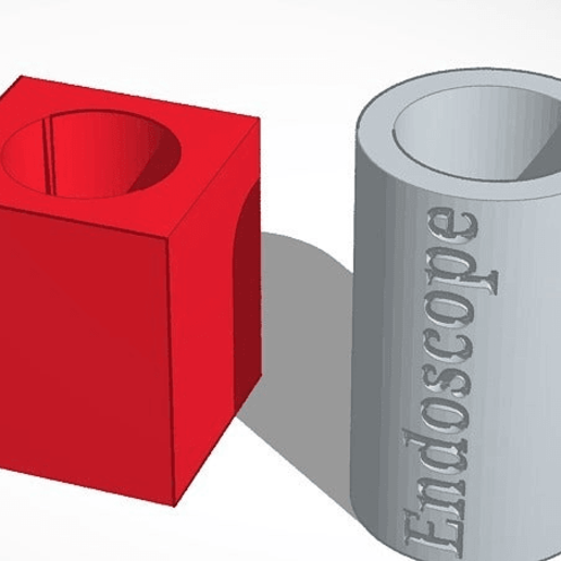 endoscope mount protector cap 8mm dia tool 3d printing 3D print model - Mito3D