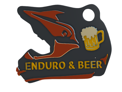 Enduro Biere Schlüssel Ring verschiedene Moto Cross Ringe Bier 3d print model - Mito3D
