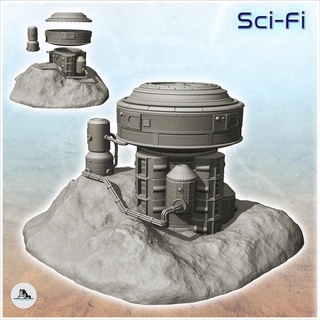 energy sensor rock 18 - future sci-fi sf infinity terrain tabletop scifi futuristic science fiction mars miniatures wargame game accessories building star wars battletech dnd imperial guard space marines warforged 28mm 3d print model - Mito3D