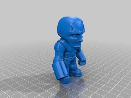 enforcer mini-figure collectible cyborg model quake 2 quakecon strogg toy creatures 3d print model - Mito3D