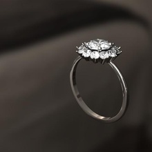 impegnarsi anello gioielli regalo moglie wding bouquet oro diamante jewerly 3d print model - Mito3D