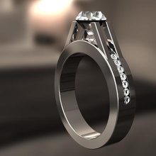 impegnarsi anello gioielli i diamanti elegante moda girlfriendgift matrimonio 3d print model - Mito3D
