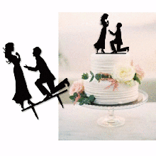 l'engagement topper gâteau de 4 gadget les gadgets célébration occasion la famille amusant joie 3d print model - Mito3D