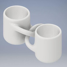 impegno tazze di caffè casa tazza matrimonio fidanzamento regalo 3d print model - Mito3D