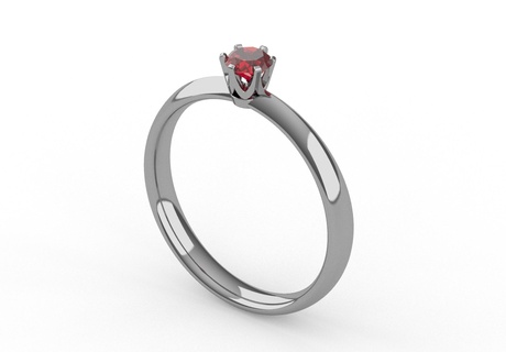 compromiso anillo solitario tiffany joyería joya Arte Roca diamante 3d print model - Mito3D