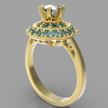 anel de noivado jóias luxo compromisso solitaire 3d print model - Mito3D