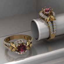 anello di fidanzamento gioielli 3d print model - Mito3D