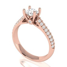 engagement ring gold Schmuck Platin scheint gem Silber bedruckbar Diamant Mode Luxus paar engagementring Liebe Ehe diamond Diamanten cnc jewell Ringe 3d print model - Mito3D