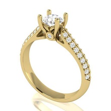 engagement ring gold Schmuck Platin scheint gem Silber bedruckbar Diamant Mode Luxus paar engagementring Liebe Ehe diamond Diamanten cnc jewell Ringe 3d print model - Mito3D