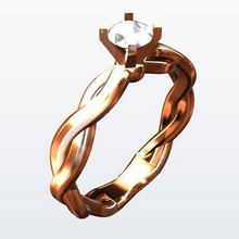 anel de noivado jóias o casamento engajamento carcaça 3d print model - Mito3D