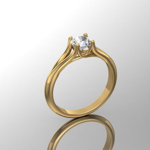 engagement bague bijoux diamant 3D print model - Mito3D