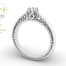 Engagement Ring Schmuck Silber dimond 8 März Damen Braut 3d print model - Mito3D