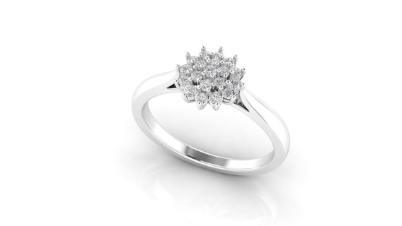 Engagement Ring Schmuck Hochzeit druckbar Luxus Diamant Mode Gold Sterling Schönheit 3d print model - Mito3D
