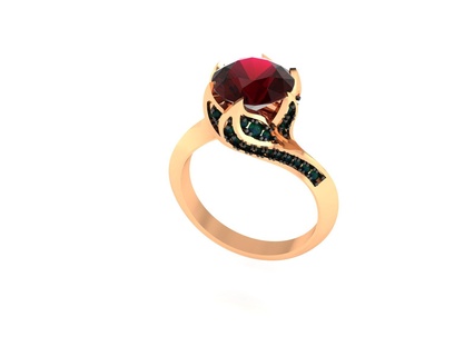compromiso anillo joyería joya Boda imprimible lujo diamante Moda fashion ring gold libra esterlina and beauty 3d print model - Mito3D