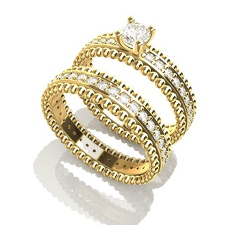 compromiso anillo joyería joya joyería joya anillos piedras diamantes gemas lujo Moda diseño 3d impresion3d 3d print model - Mito3D