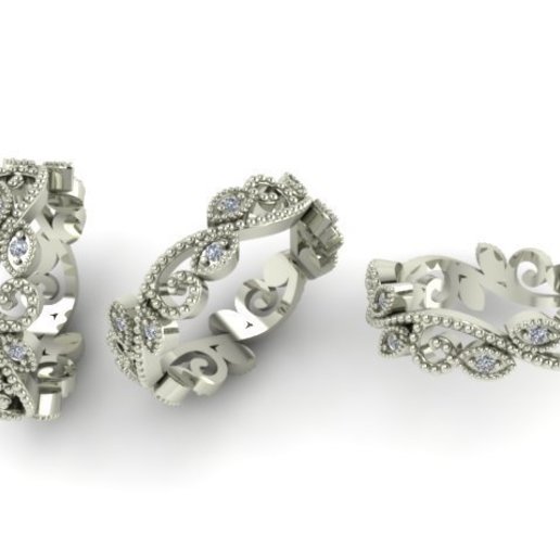 anillo de compromiso la joyería los diamantes 3D print model - Mito3D