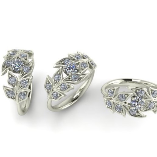 engagement ring Schmuck Diamanten 3D print model - Mito3D