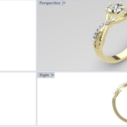 engagement bague 1 bijoux fiançailles 3D print model - Mito3D