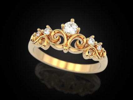 Fidanzamento squillare 22 gioielleria Stampa 3dprinted stampabile anelli design gioiello d'oro moda stampa oro prototipazione argento nozze 3d print model - Mito3D