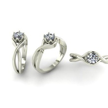 anillo de compromiso 3 la joyería el diamante 3d print model - Mito3D