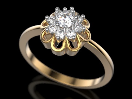 Fidanzamento squillare 8 Stampa 3dprinted gioielleria stampabile anelli design gioiello d'oro moda stampa oro prototipazione argento nozze 3d print model - Mito3D