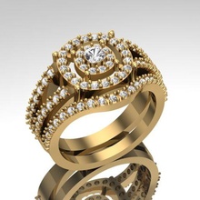 noivado anel banda joalheria diamante 3d print model - Mito3D