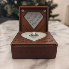 engagement ring case lithophane insert screws required jewelry box valentines day v-day 3d print model - Mito3D