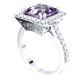 engagement ring princess cut diamond halo pave cad design-jcnp-06 3d print model jewelry solitaire wedding bijoux bijouterie design printable 3d print model - Mito3D
