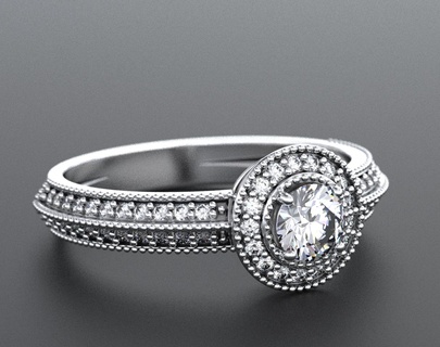 engagement bague pierres diamant 339 3dprinted conception mode or d'or bijou bijoux impression imprimable prototypage anneaux argent 3d print model - Mito3D