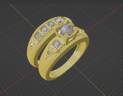 engagement anneaux joie 1 3d print model - Mito3D