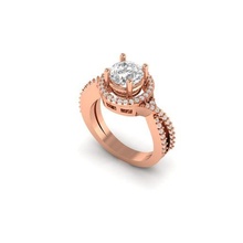 engagement anneaux bijoux diamants luxe solitaire or mode l'amour 3d print model - Mito3D