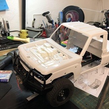 engine bay toyota lc 70 body 1 10 rc gang 93 car crawler scale killer 3d print model - Mito3D