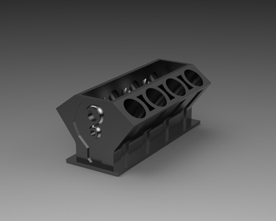 engine block phone holder 3d print model - Mito3D