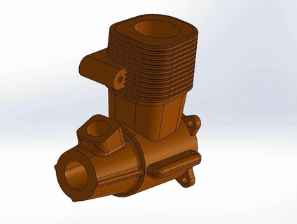 engine case exhaust manifold mechanical engine engine case engine manifold  3d print model - Mito3D