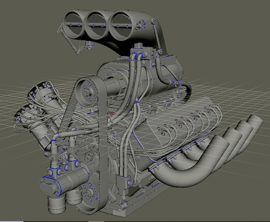 engine dragster top fuel hi detailing hot rod toy car race 3d print model - Mito3D