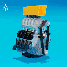 engine lsx v8 supercharged  engine lsx v8 supercharged compressor ls3 camaro chevrolet chevy scale 1 64 1 43 1 24 1 18 1 10