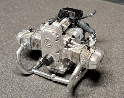 engine motocycle ural gear 1 12 sidecar motorcycle motor opposite scalemodel diorama scale modelism 3d print model - Mito3D