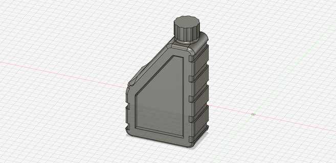 engine oil bottle fre scale 3d print model - Mito3D