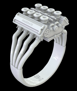 engine ring mechanics engineering intricate power machines ingenuity precision innovation 3d print model - Mito3D