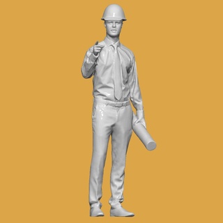 ingegnere architetto diorama uomo pressofuso 1 64 corpo 32 modello miniatura umano miniature figurine 3d print model - Mito3D