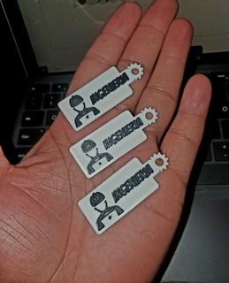 engineer keychain keyring 3d print model - Mito3D
