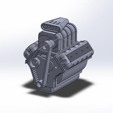 v8-Motor mit 110 Spiel modelisme 3d print model - Mito3D